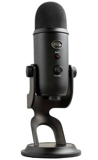 Logitech Blue Yeti USB Microphone, 120 dB Sensitivity, Corded USB, For Podcasting / Streaming / ASMR & More, Broadcast Quality 48 kHz / 16-Bit Audio, Blackout | 988-000229 - eBuy UAE